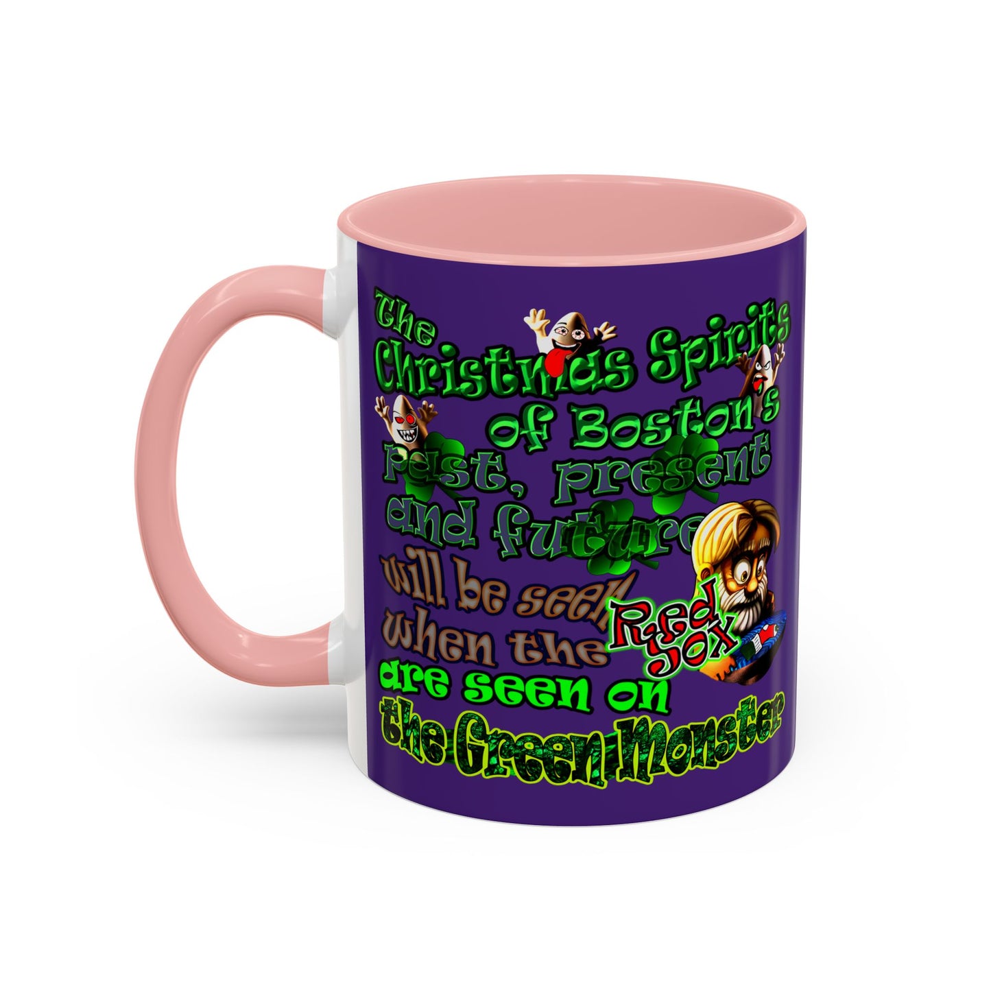 christmas spirits of boston - Accent Mug (purple)