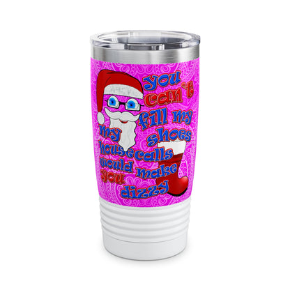 santa's shoes - Ringneck Tumbler, 20oz (pink swirl)