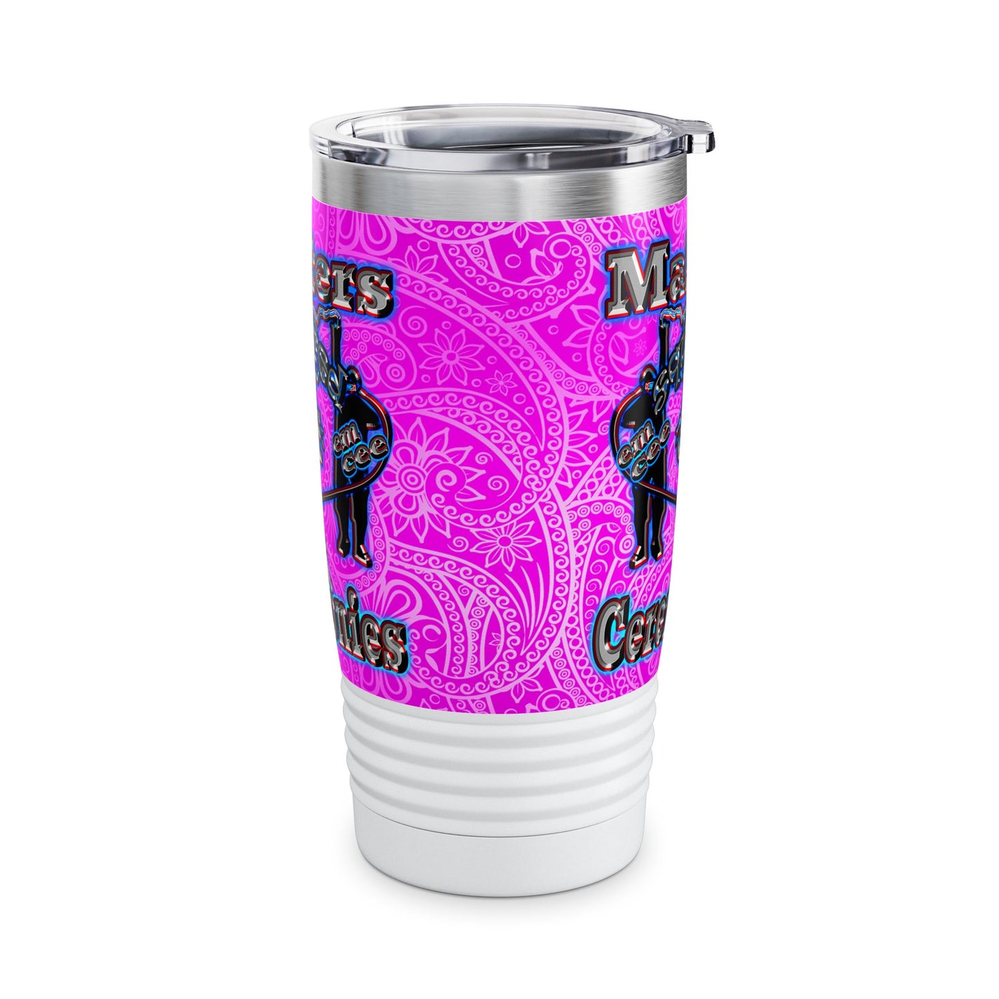 em cee squared - Ringneck Tumbler, 20oz (pink swirl)