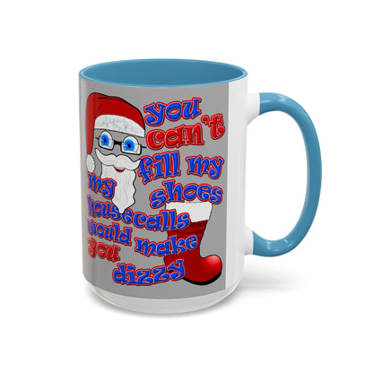 santa's shoes - Accent Mug (light grey)