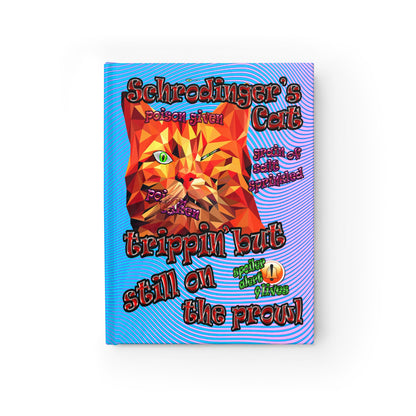 schrodinger's cat - journal-lined (light blue-purple wave)