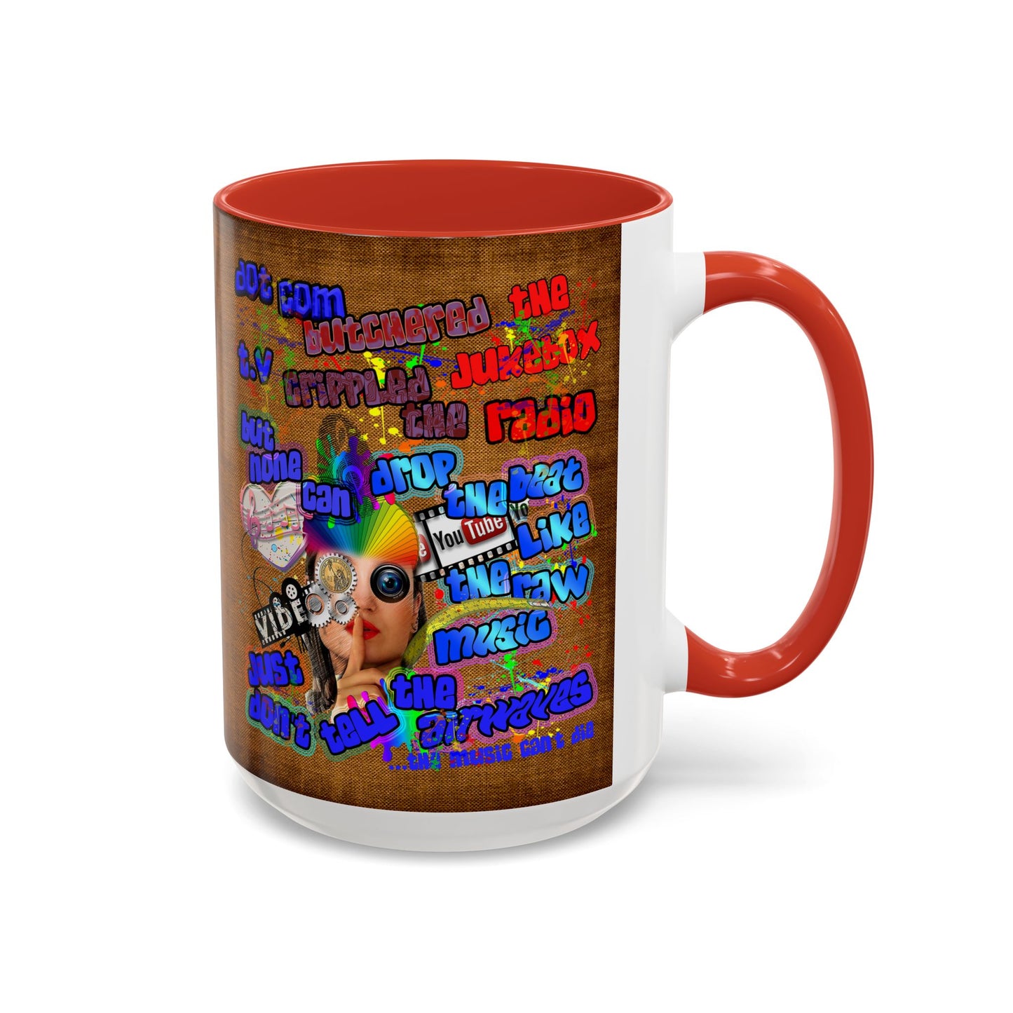 drop the beat - Accent Mug (brown papyrus)