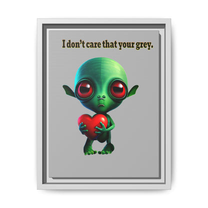 I don't care that your grey - framed canvas art (light grey)
