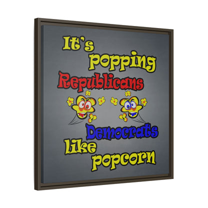 popping like popcorn - framed canvas art (grey-light grey)