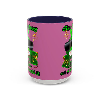 disc jockey - Accent Mug (light pink)