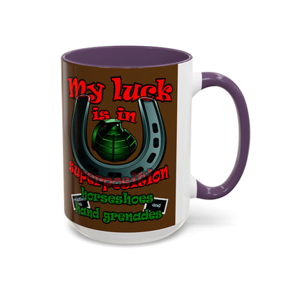 my luck - Accent Mug (brown)