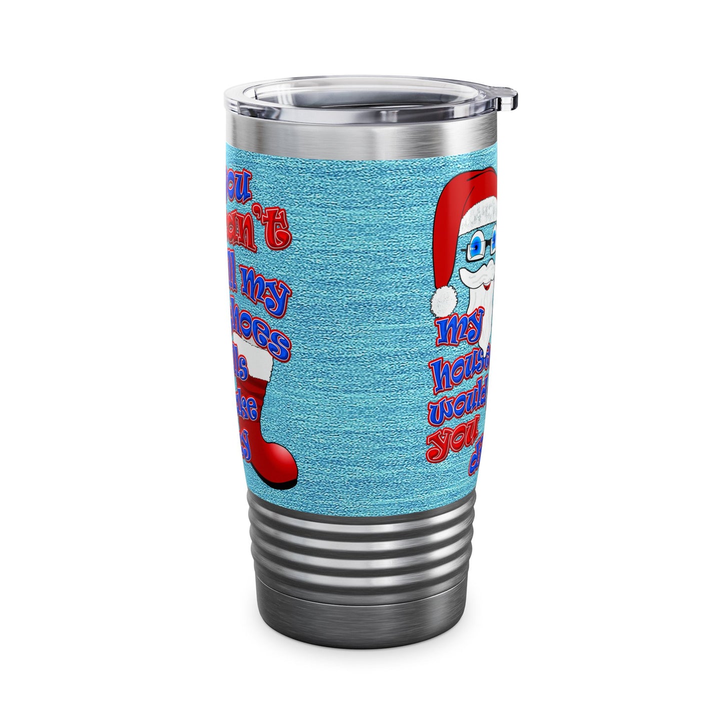 santa's shoes - Ringneck Tumbler, 20oz (faded blue)