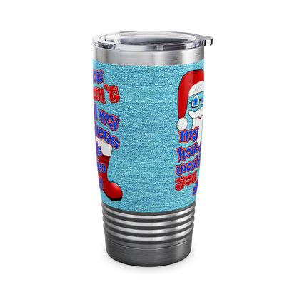 santa's shoes - Ringneck Tumbler, 20oz (faded blue)