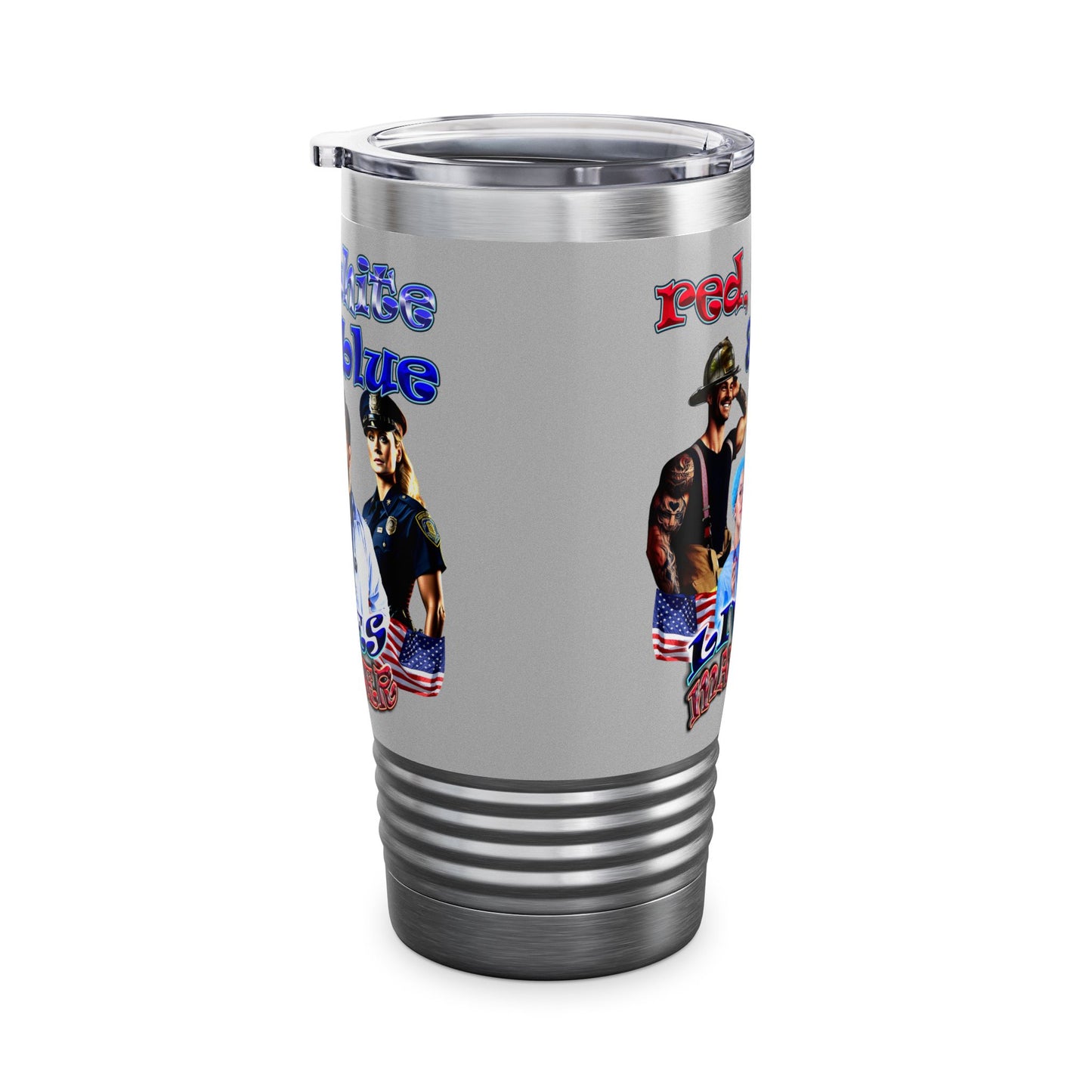 rw&b lives matter - Ringneck Tumbler, 20oz (light grey)