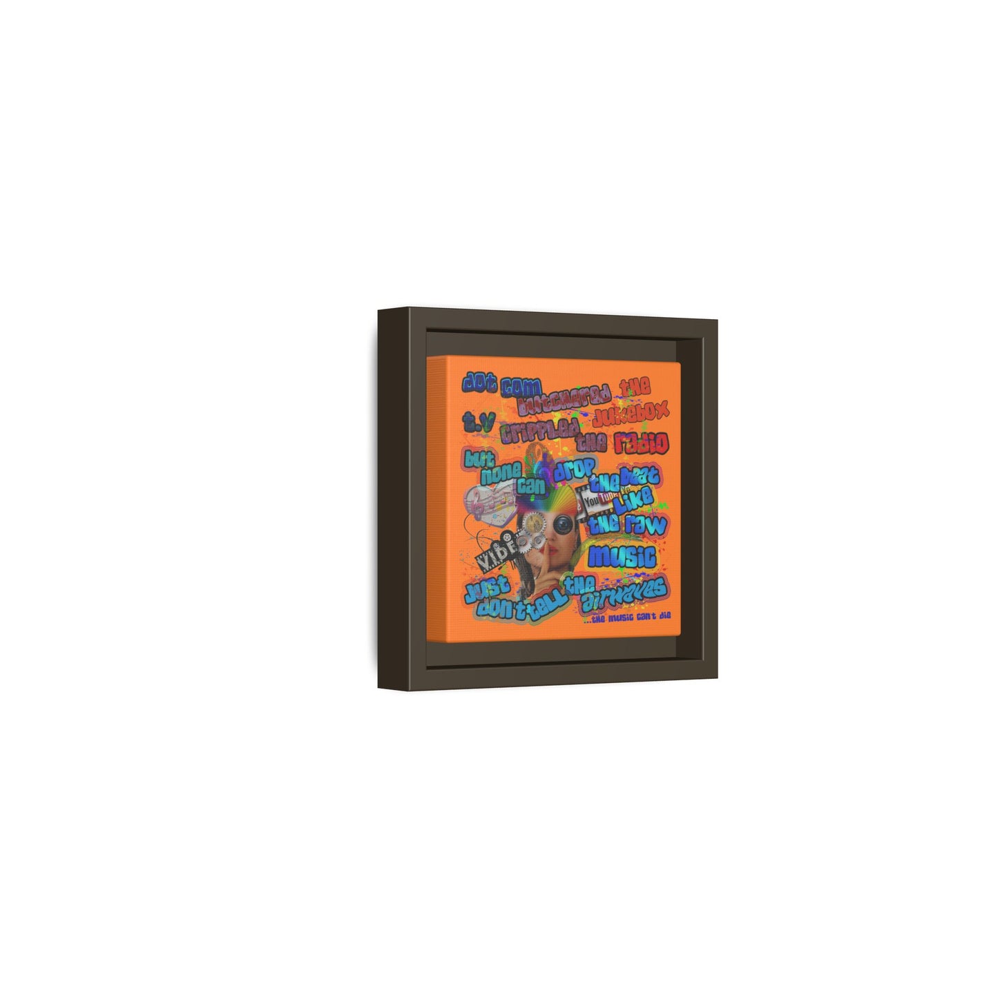 drop the beat - framed canvas art (crusta)