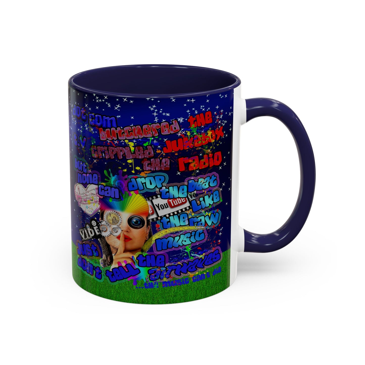 drop the beat - Accent Mug ('snoops' background)