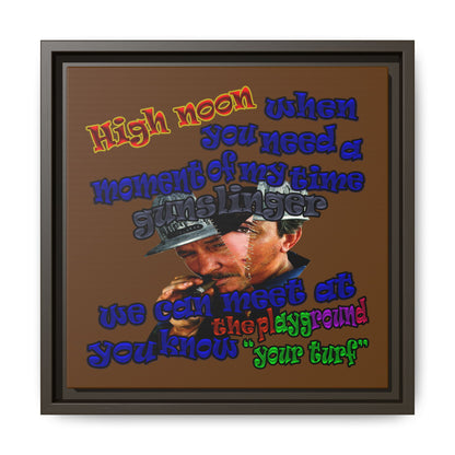 high noon - framed canvas art (brown)