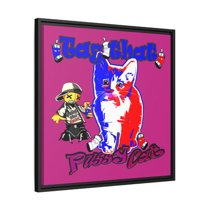 tag that - framed canvas art (pink)
