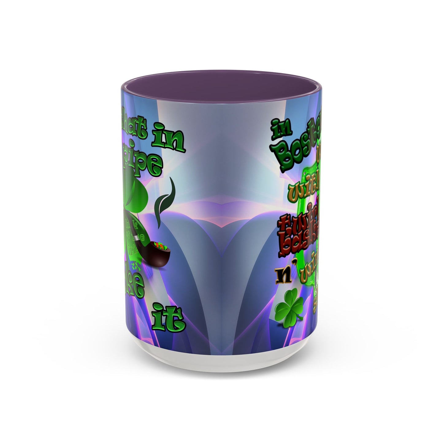 celtics logo - Accent Mug (grey-pink wave)
