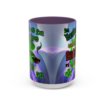 celtics logo - Accent Mug (grey-pink wave)