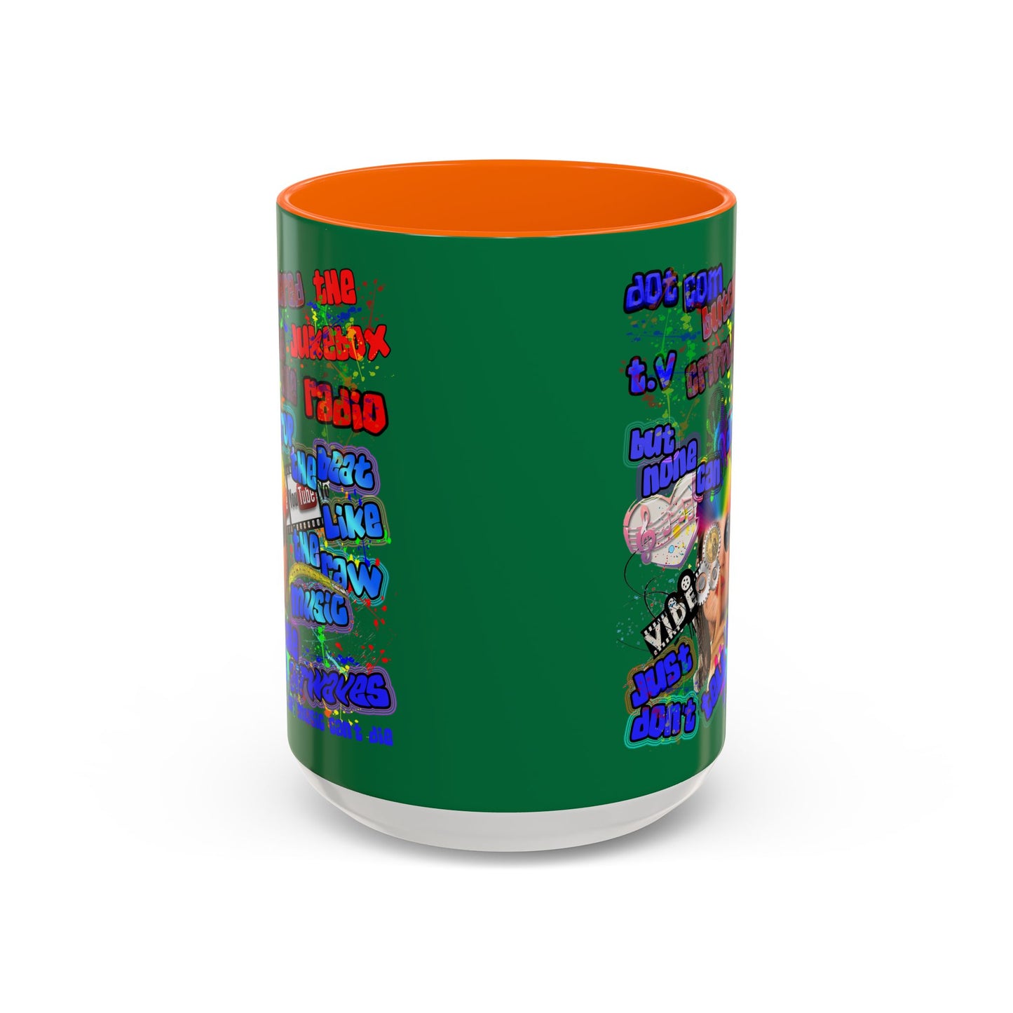 drop the beat - Accent Mug (dark green)