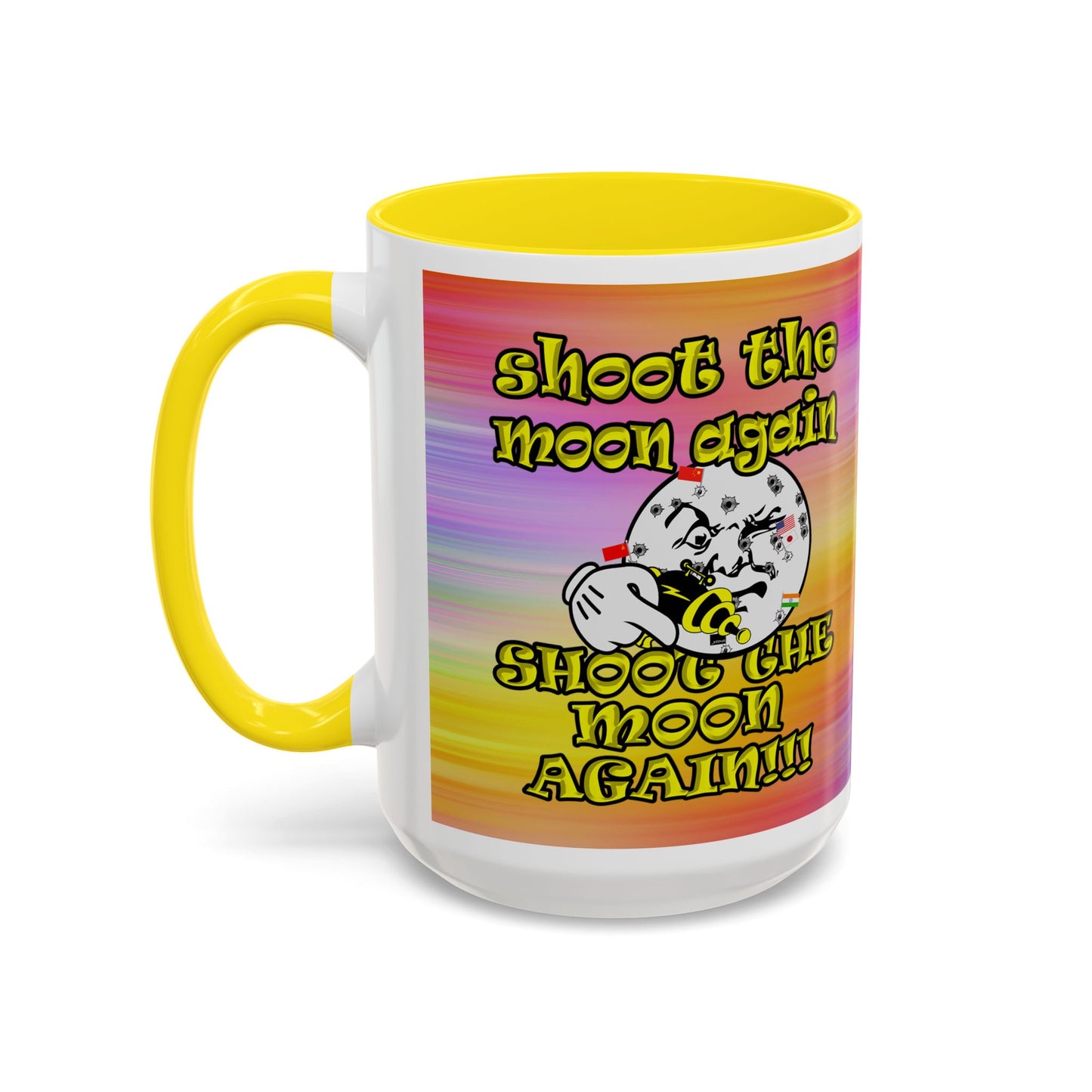 shoot the moon again - Accent Mug (color blur)