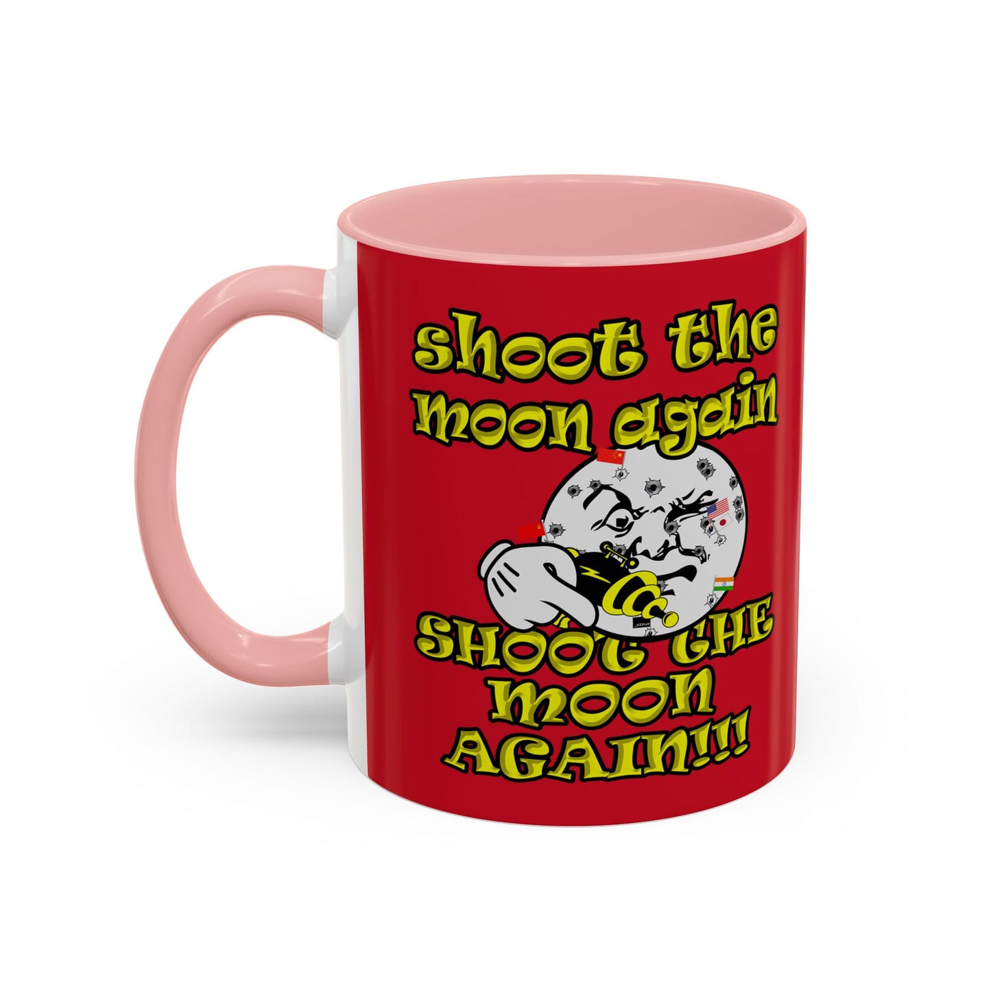 shoot the moon again - Accent Mug (dark red)