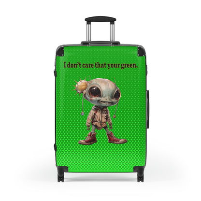 I don't care that your green - Suitcase (logo green)