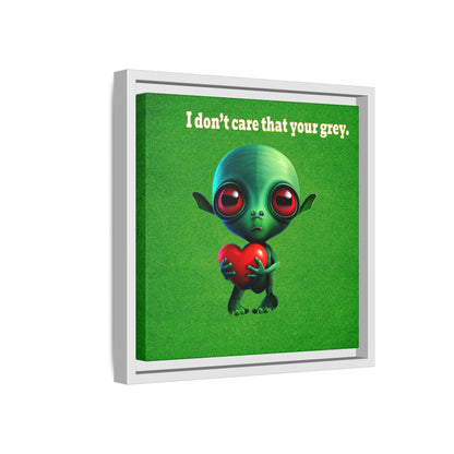 I don't care that your grey - framed canvas art (green turf)