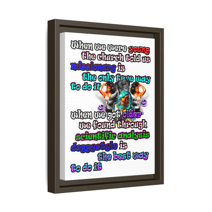 doggystyle - framed canvas art (white)