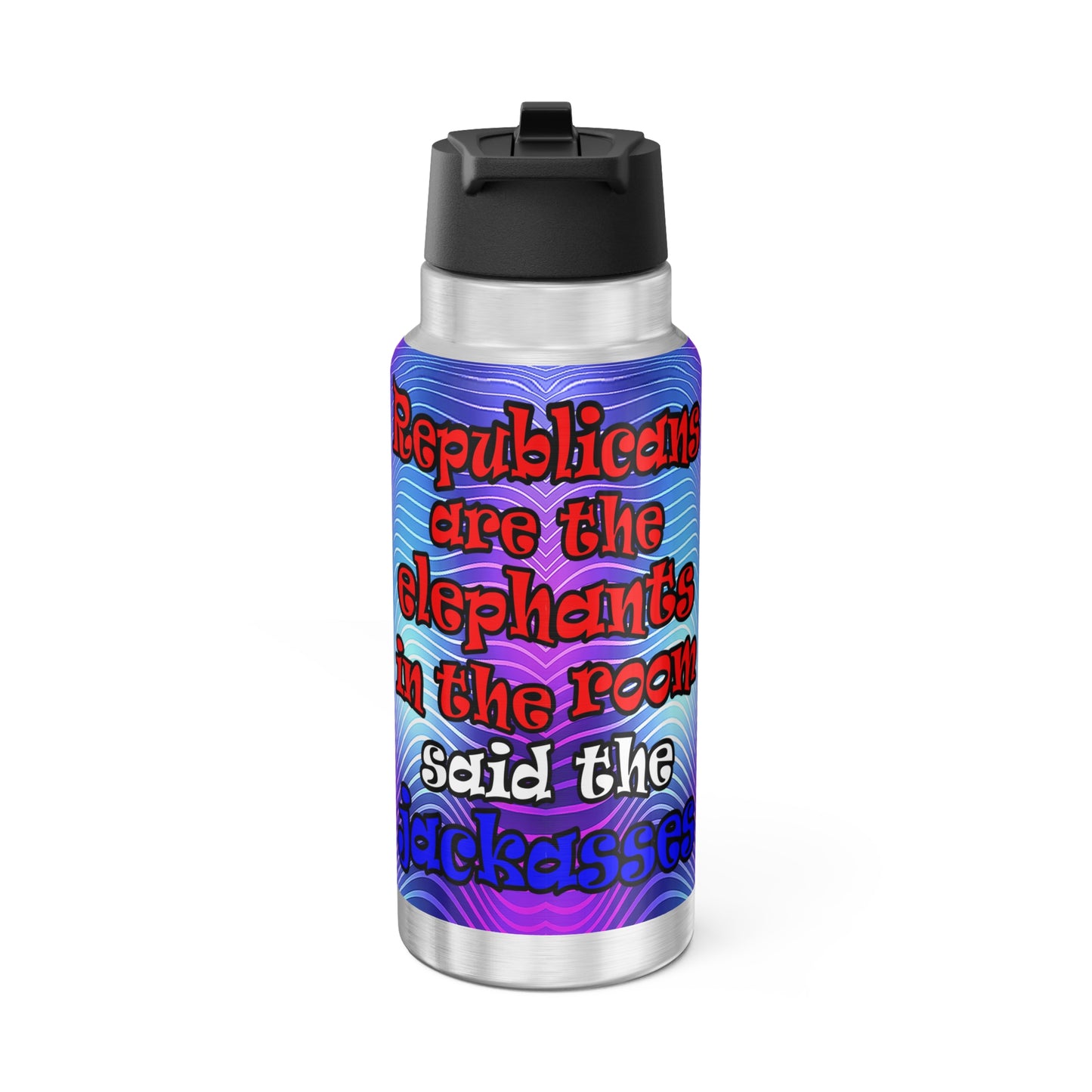 donkeys and elephants - Gator Tumbler, 32oz  (purple wave)