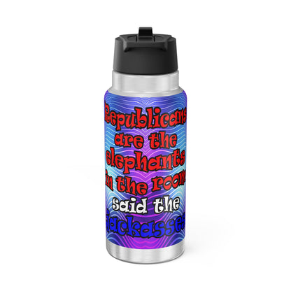 donkeys and elephants - Gator Tumbler, 32oz  (purple wave)