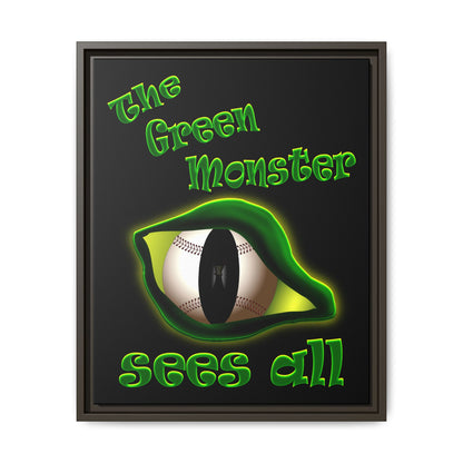 green monster - framed canvas art (black)