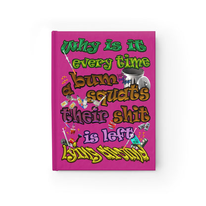 the bum's shit - journal-blank (pink)