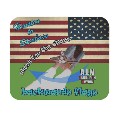 shoot for the stars - Mouse Pad (Rectangle) - (green)