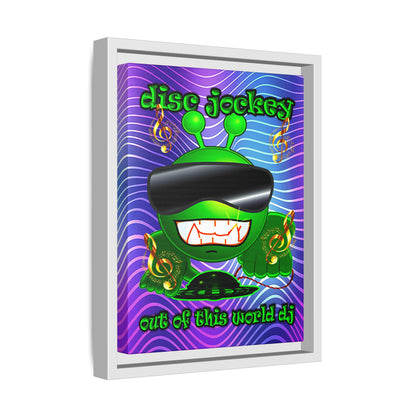 disc jockey - framed canvas art (purple wave)