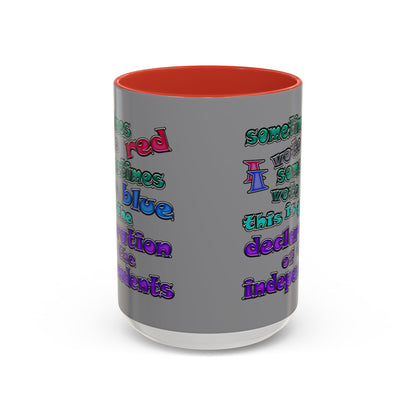 declaration of the independents - Accent Mug (grey)