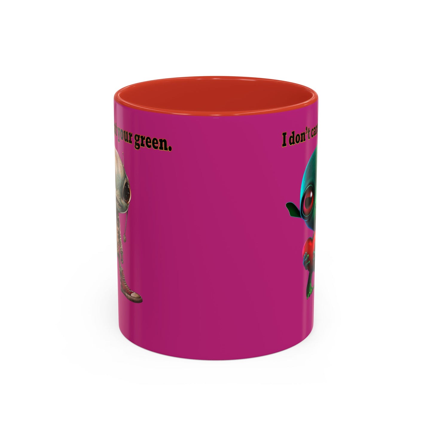 I don't care that your grey - Accent Mug (pink)