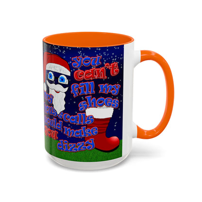 santa's shoes - Accent Mug ('snoops' background)