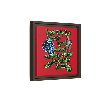og - framed canvas art (dark red)