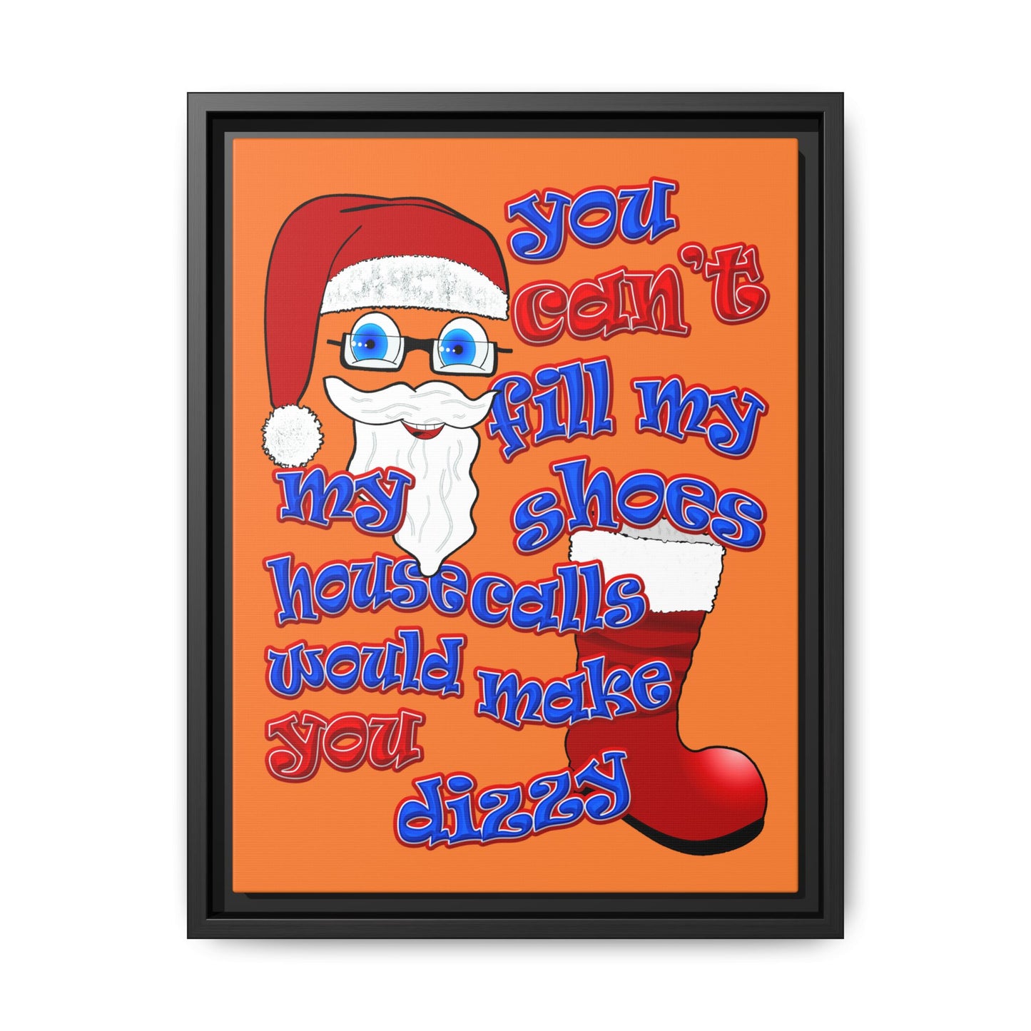 santa's shoes - framed canvas art (crusta)