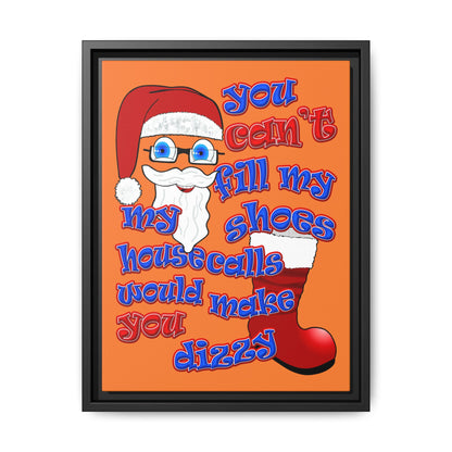santa's shoes - framed canvas art (crusta)