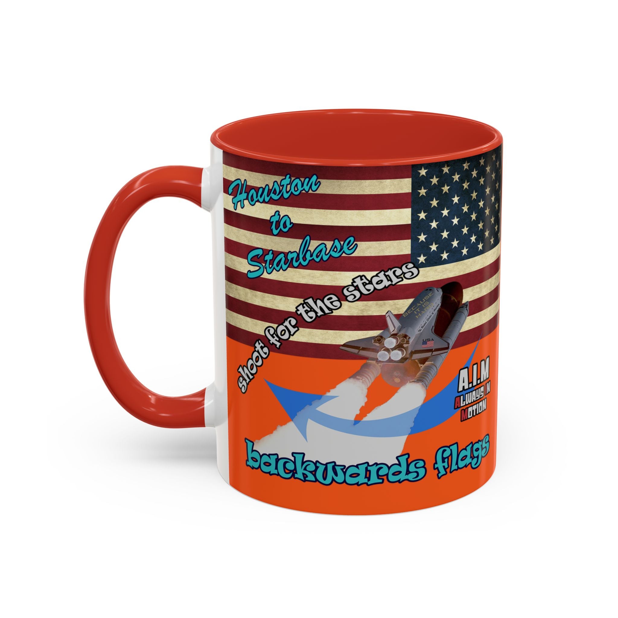 shoot for the stars - Accent Mug (orange)