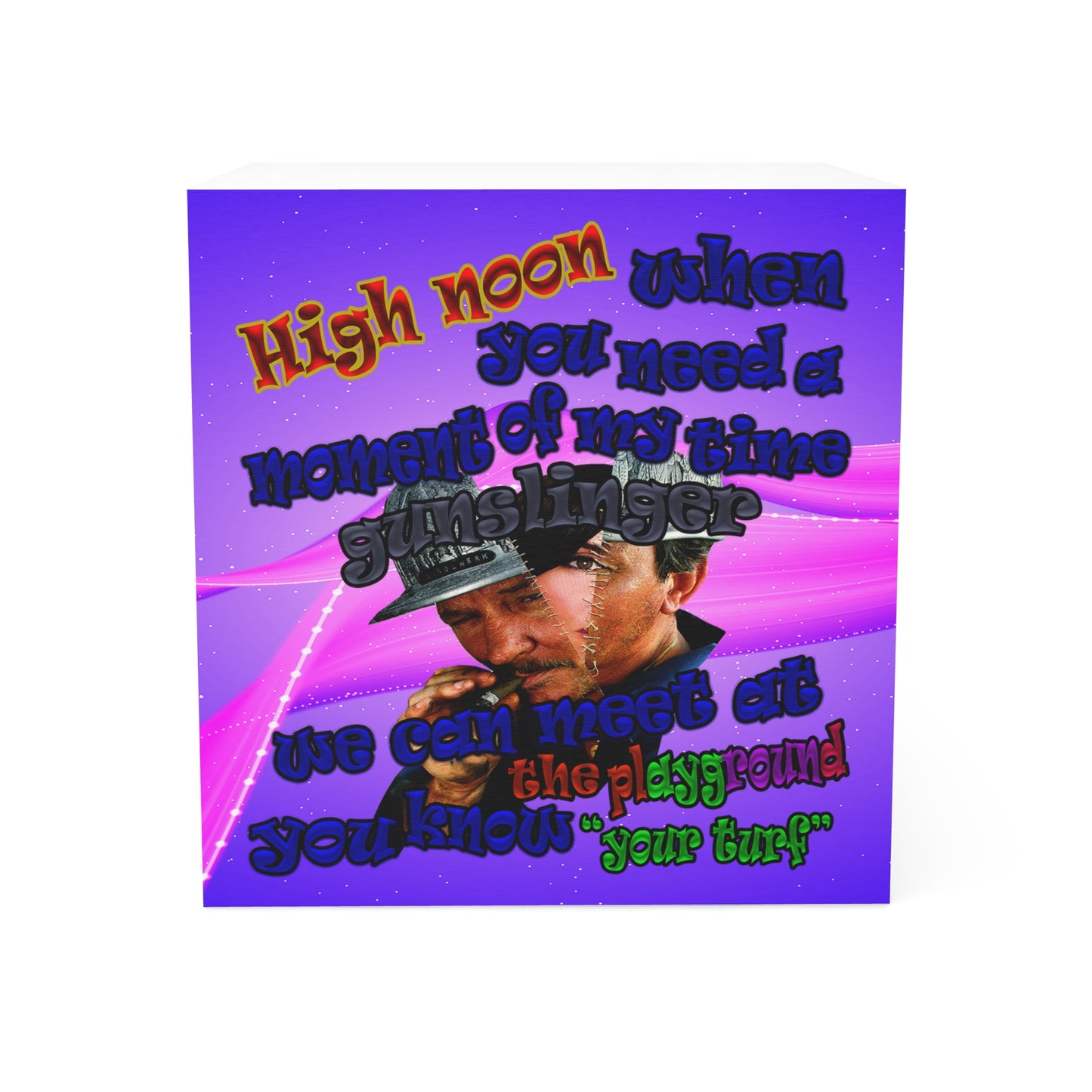 high noon - note cube (purple-pink wave)