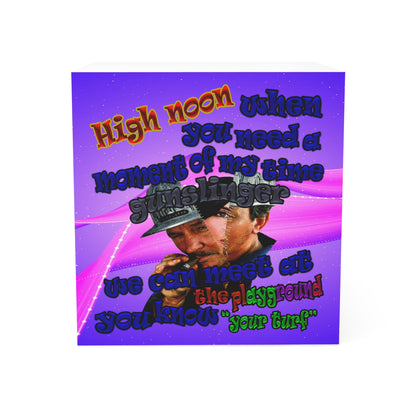 high noon - note cube (purple-pink wave)