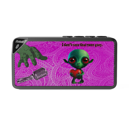 I don't care that your grey - Jabba Bluetooth Speaker (pink swirl)