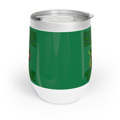 turtle race - Chill Wine Tumbler (dark green)
