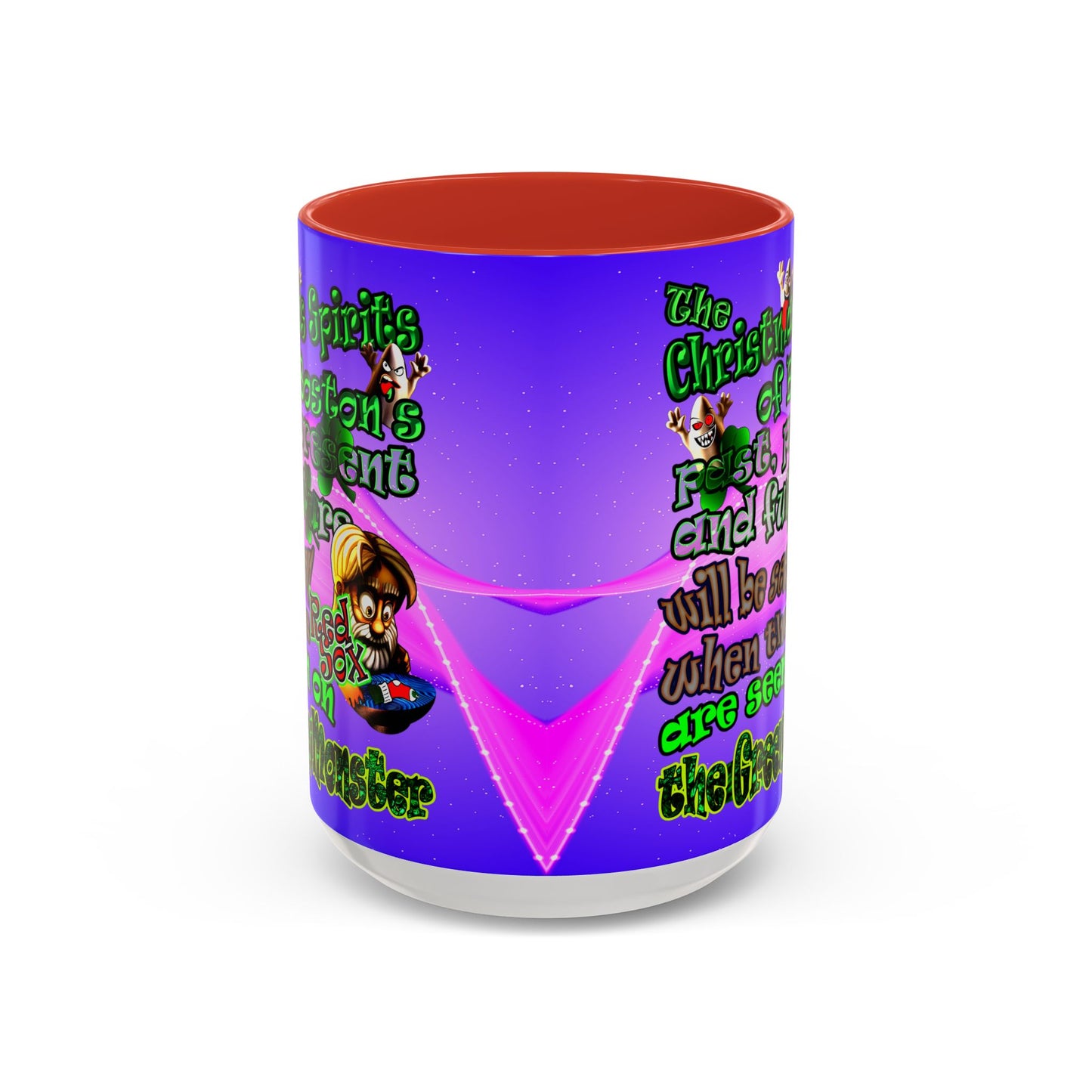 christmas spirits of boston - Accent Mug (purple-pink wave)