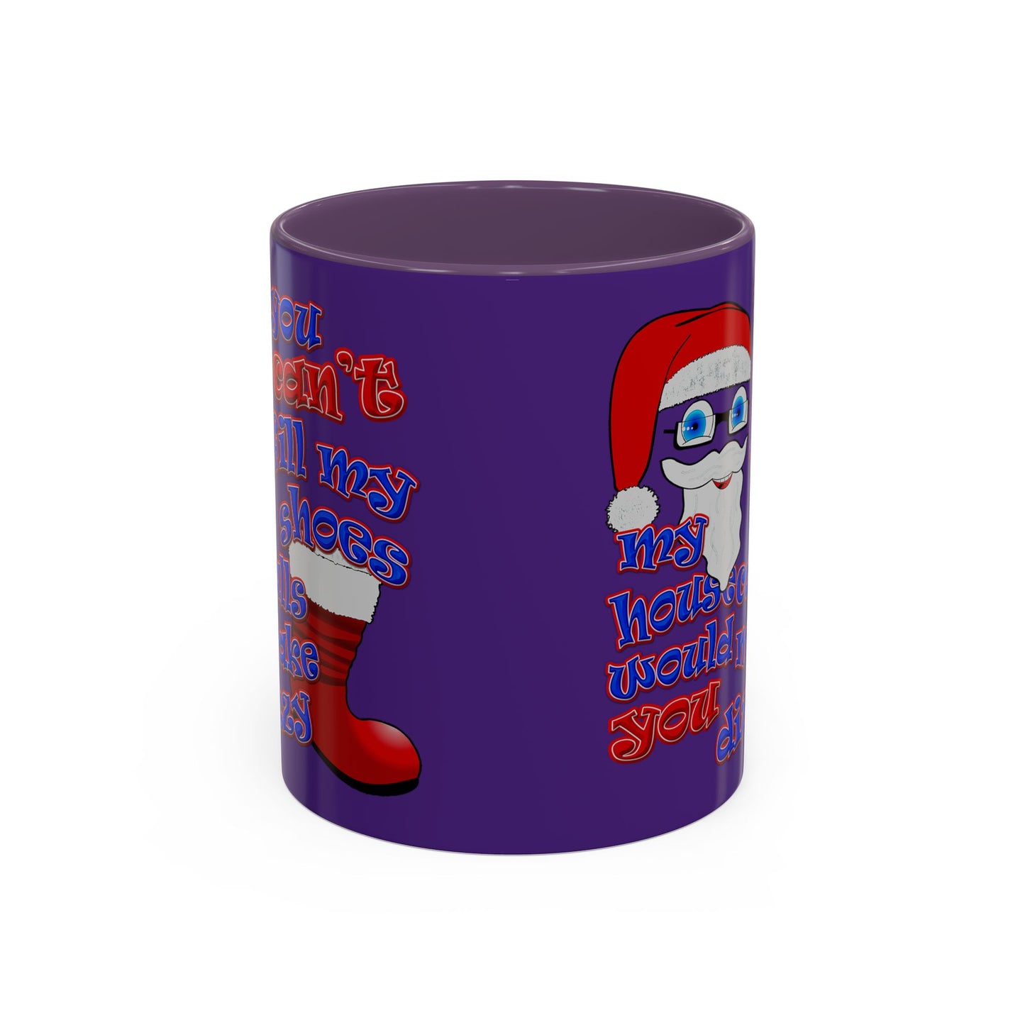 santa's shoes - Accent Mug (purple)