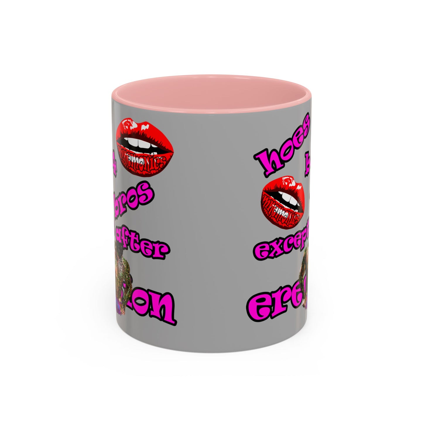 hoes b4 bros - Accent Mug (light grey)