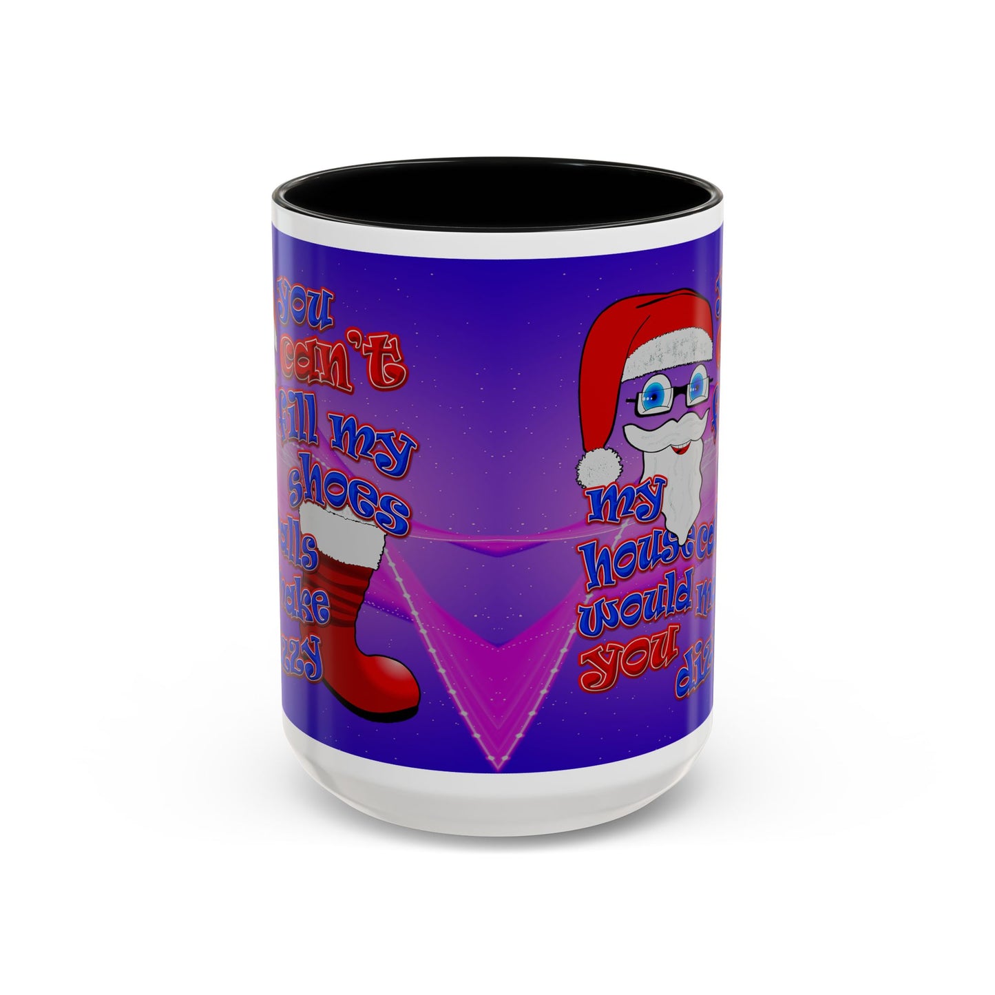 santa's shoes - Accent Mug (purple-pink wave)