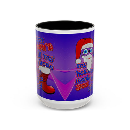 santa's shoes - Accent Mug (purple-pink wave)