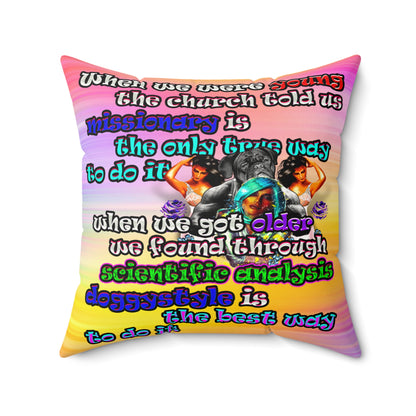 doggystyle - Faux Suede Square Pillow - (color blur)