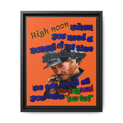 high noon - framed canvas art (orange)