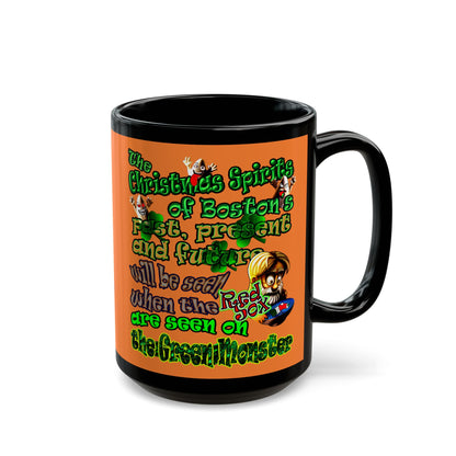 christmas spirits of boston - Black Mug (crusta)